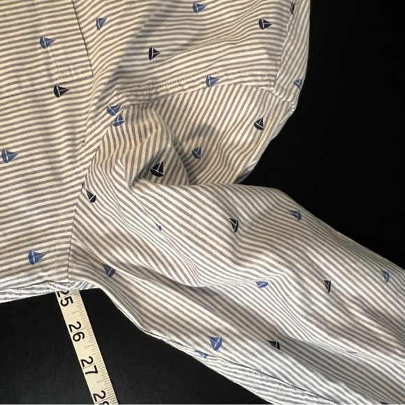 Brooks Brothers Blue and White Striped Casual Button Down Shirt - Picture 10 of 11